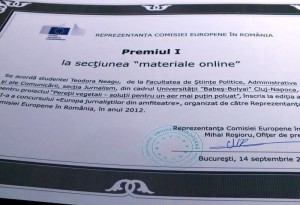 Premiul I reportaj